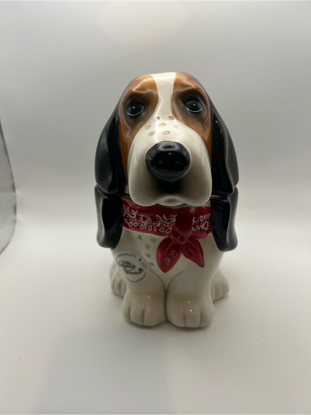 Pioneer Woman “Henry” Bassett Hound Jar 7.75” Tall Treat Candy Cookie